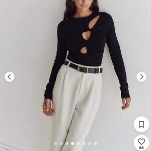 DISSH Black Cut-Out Top